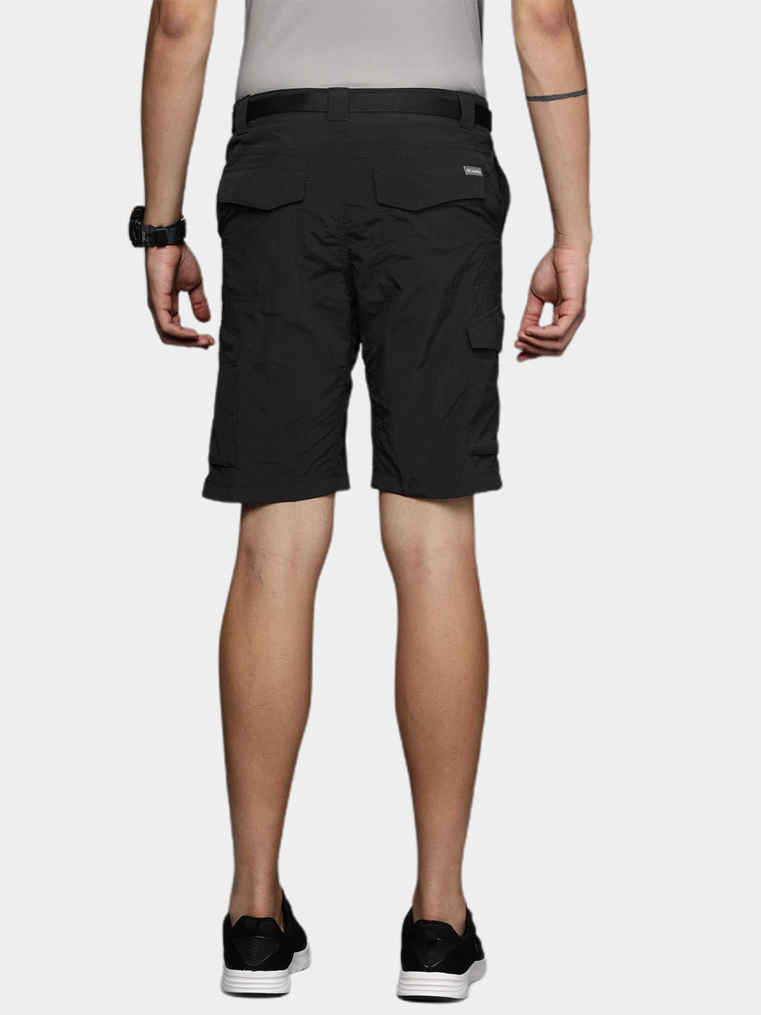 Columbia Men Black Silver Ridge Cargo Short (Sun Protection)