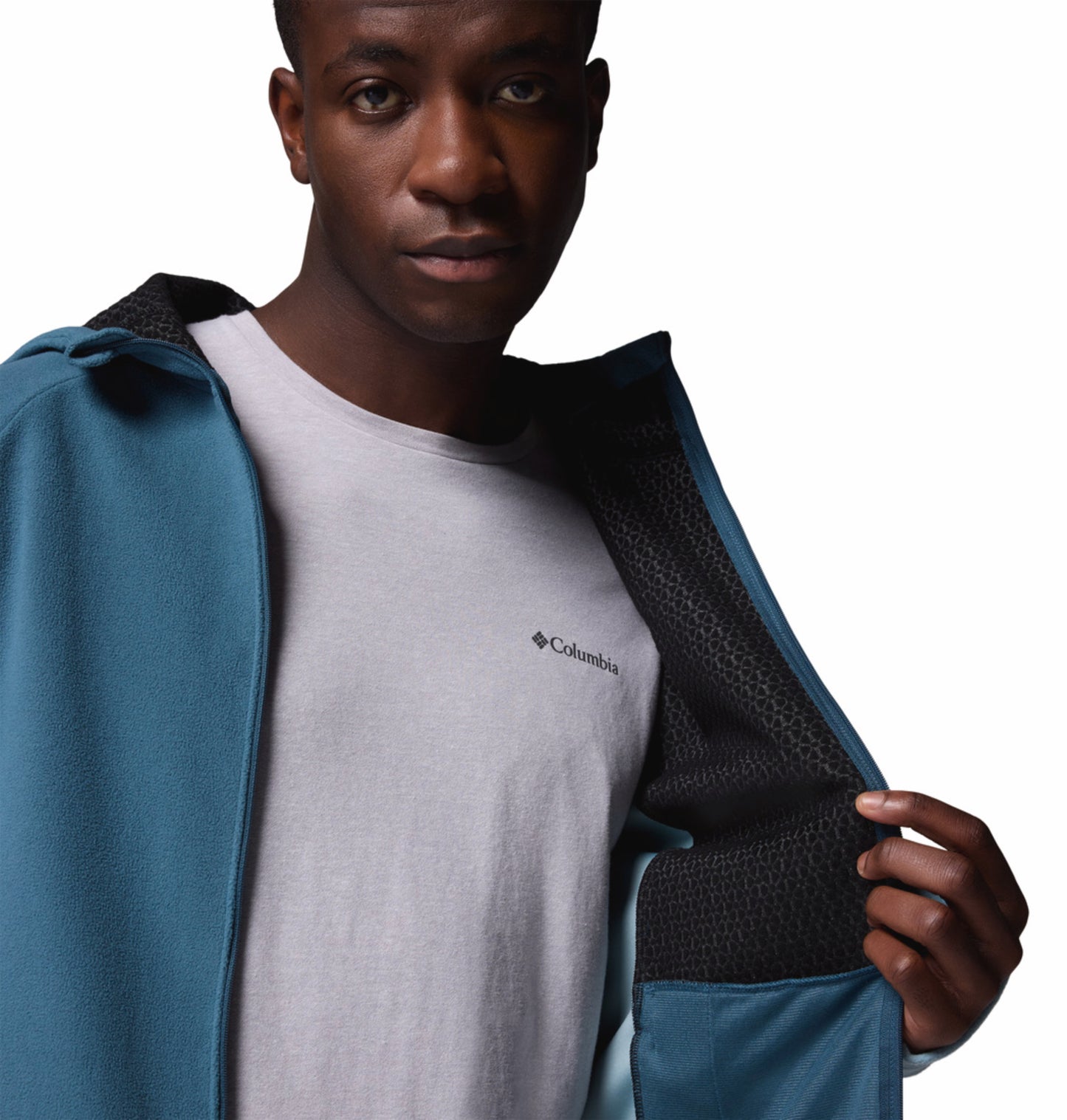 Columbia Men Blue Omni-Heat Arctic Peak Fleece Jacket