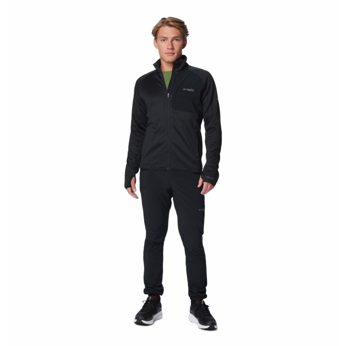 Columbia Men Black Triple Canyon Grid Fleece FZ II