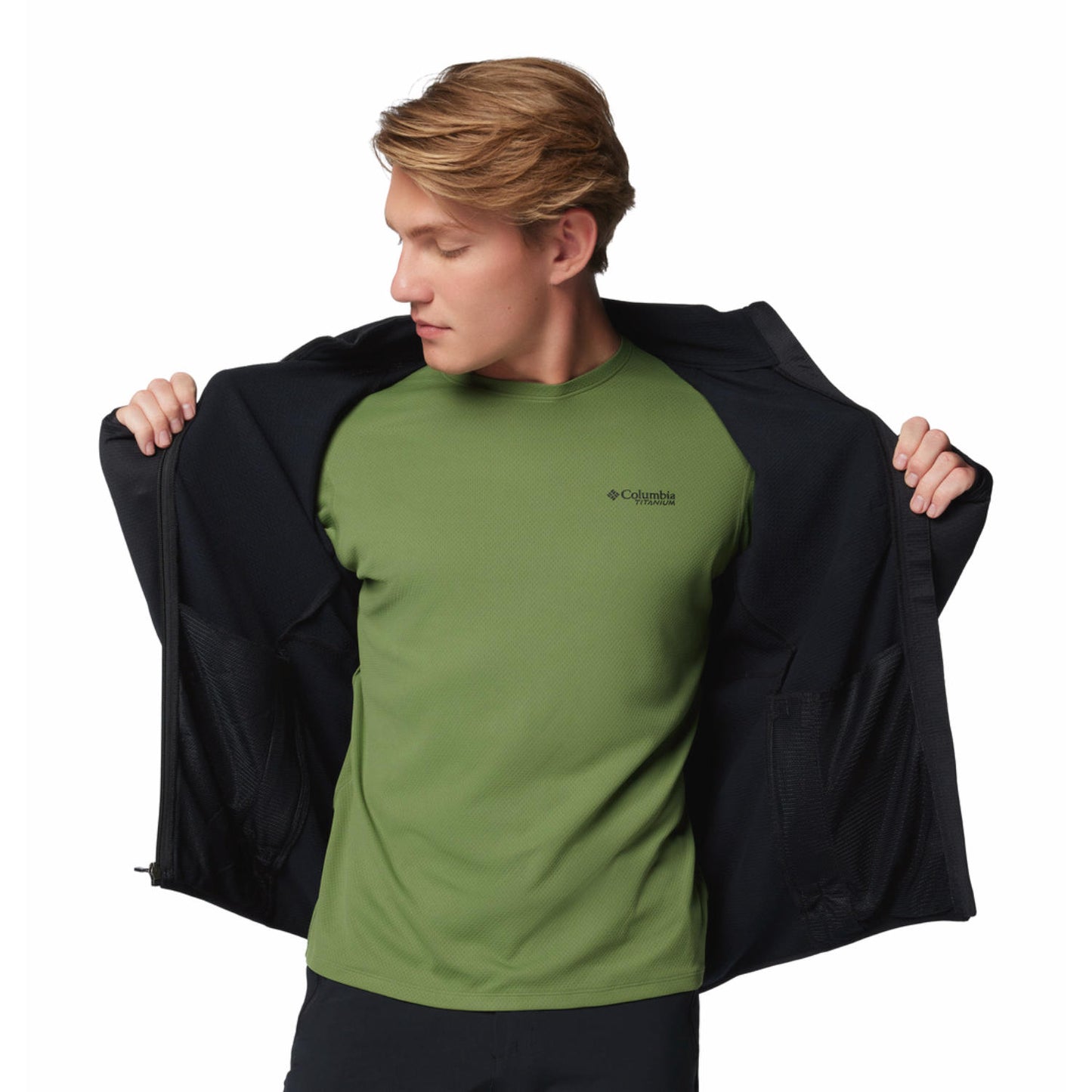 Columbia Men Black Triple Canyon Grid Fleece FZ II