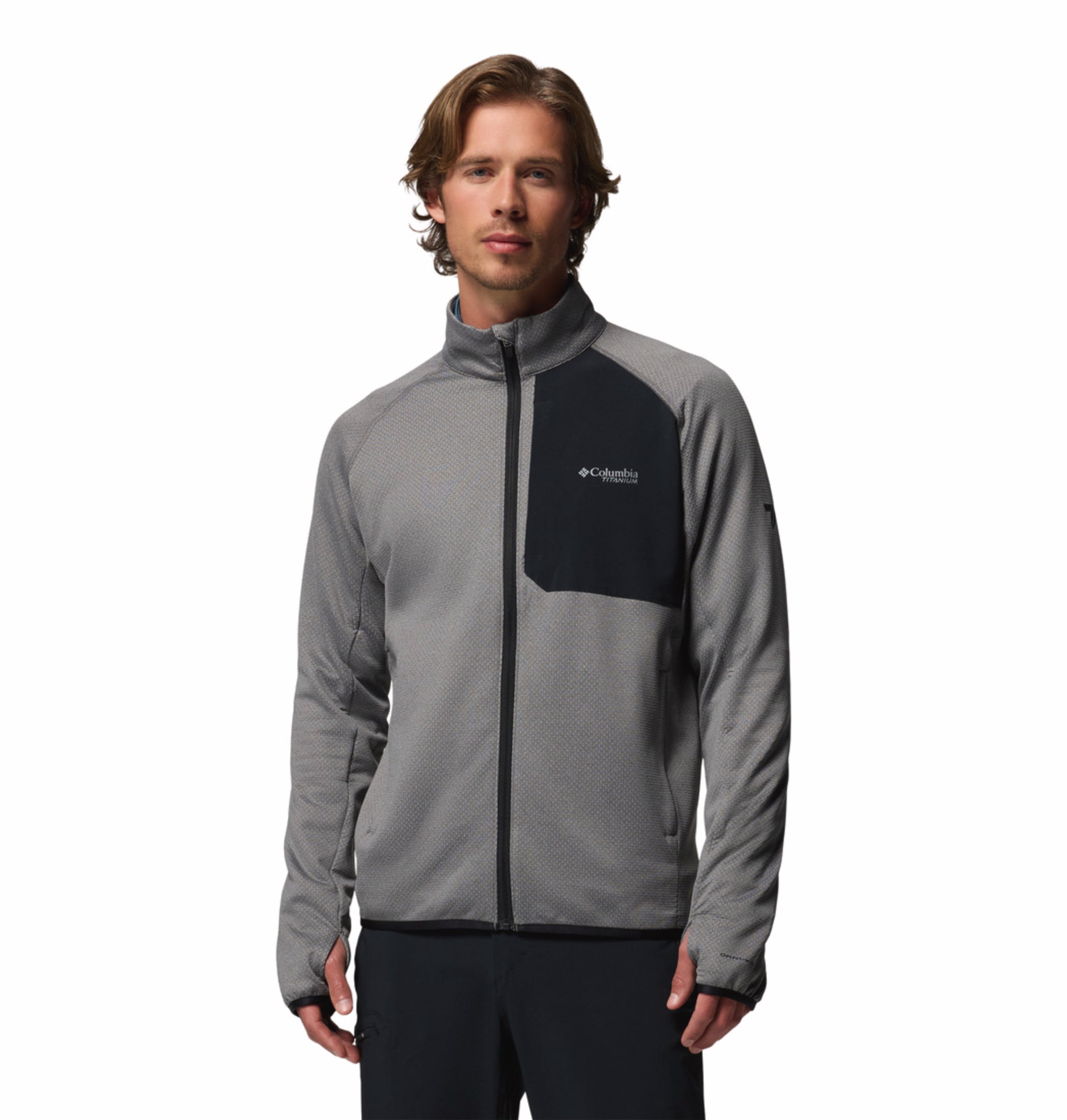 ジャケット・アウター Columbia 00's Zip Up Jacket Charcoal L Columbia Men Grey Omni-Wick Triple Canyon Grid II Fleece Jacket