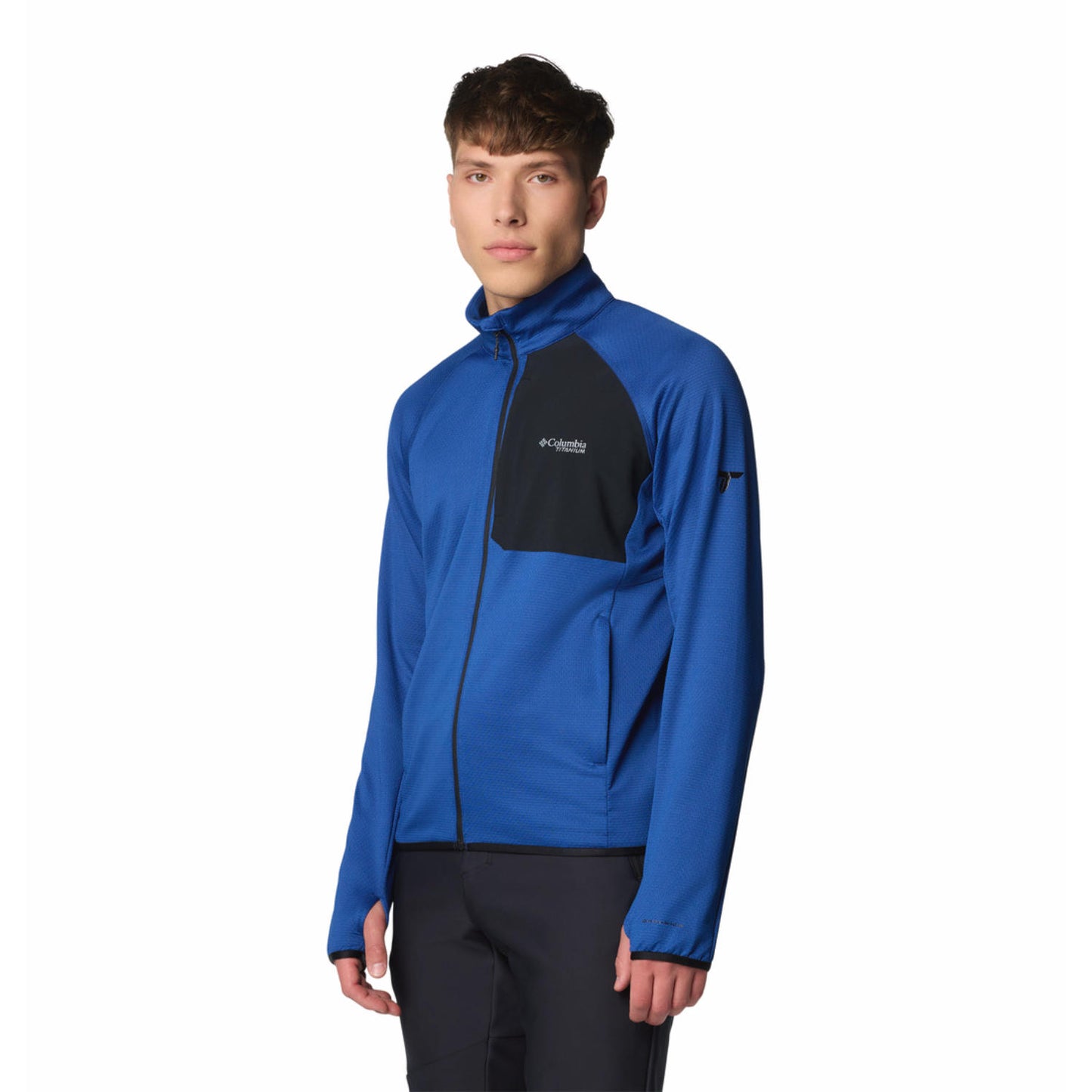 Columbia Men Blue Triple Canyon Grid Fleece FZ II