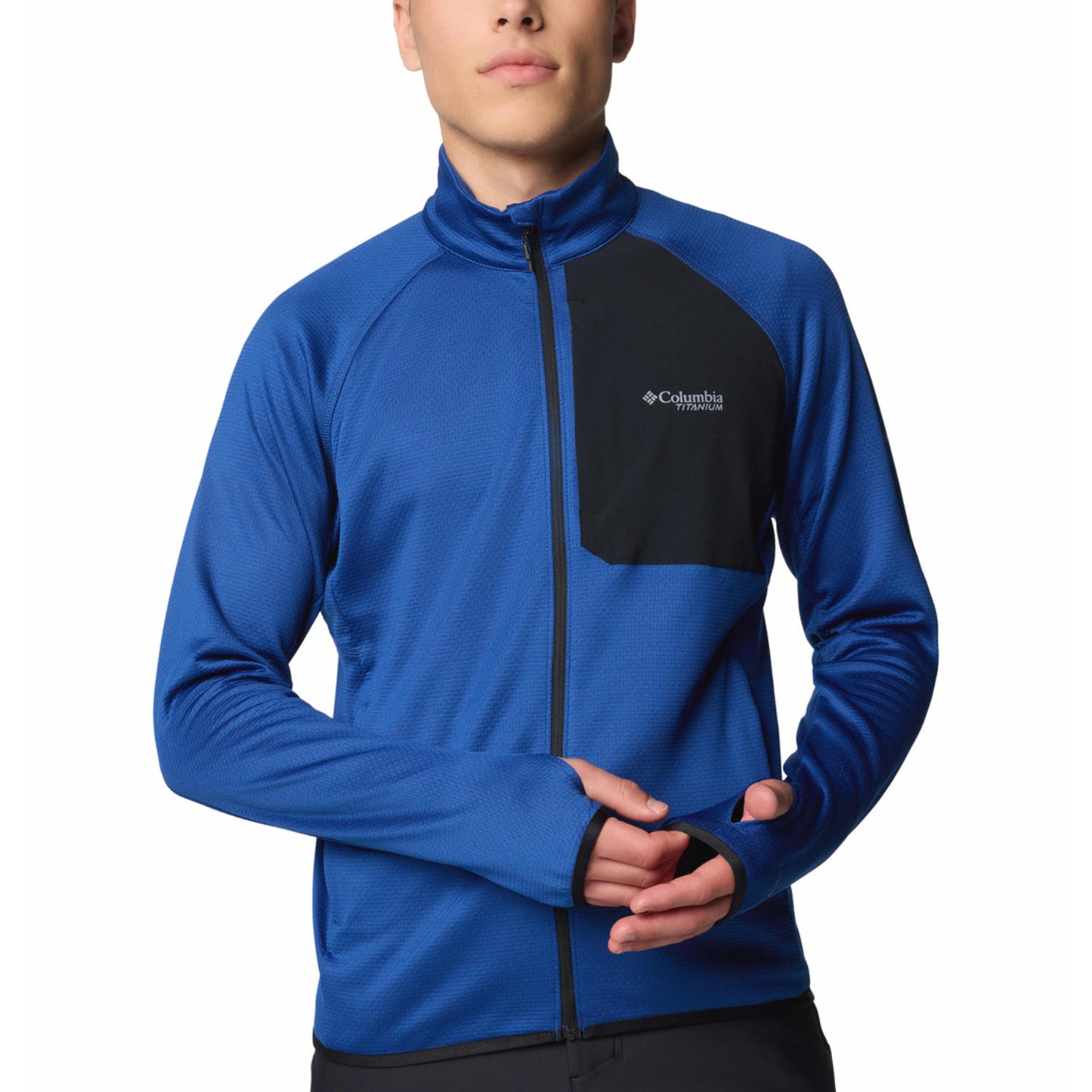 Columbia Men Blue Triple Canyon Grid Fleece FZ II