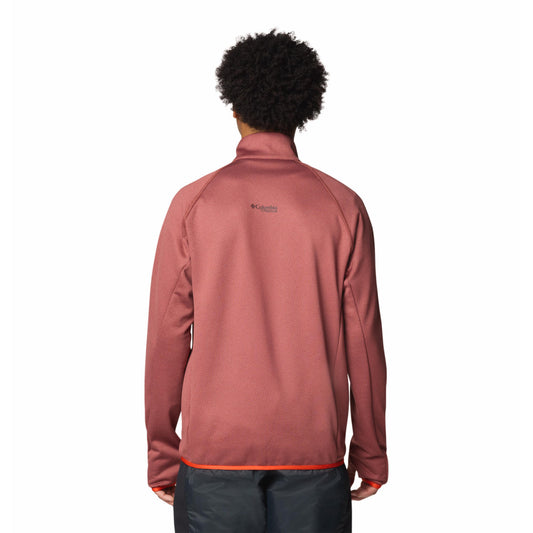 Columbia Men Red Triple Canyon Grid Fleece FZ II