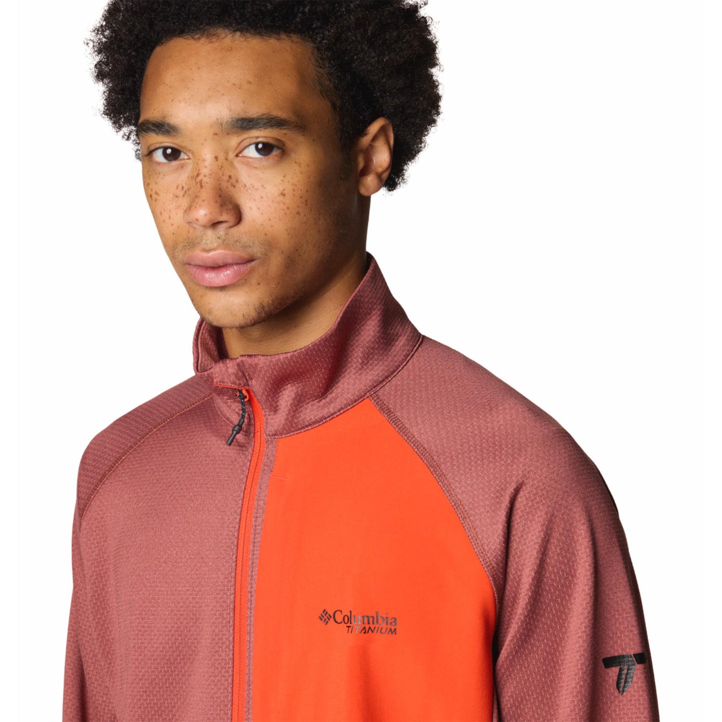 Columbia Men Red Triple Canyon Grid Fleece FZ II