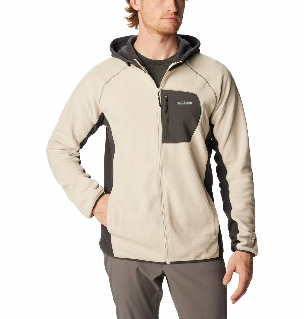 Columbia Men Brown M Outdoor Tracks Hooded Full Zip
