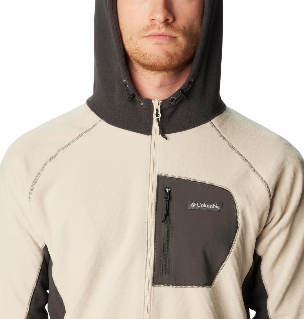 Columbia Men Brown M Outdoor Tracks Hooded Full Zip