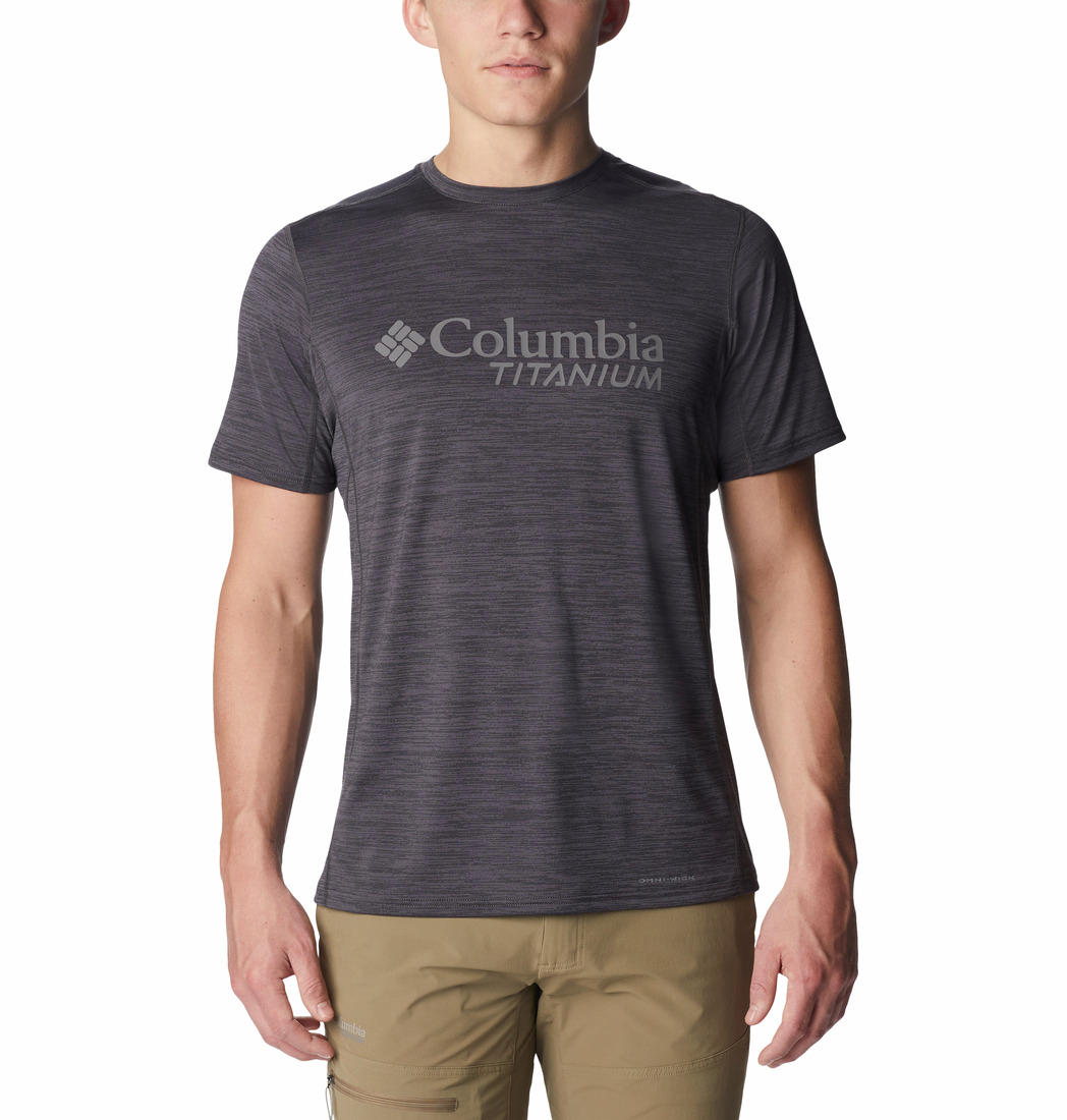 Columbia Men Grey M Titan Pass Graphic T-Shirt