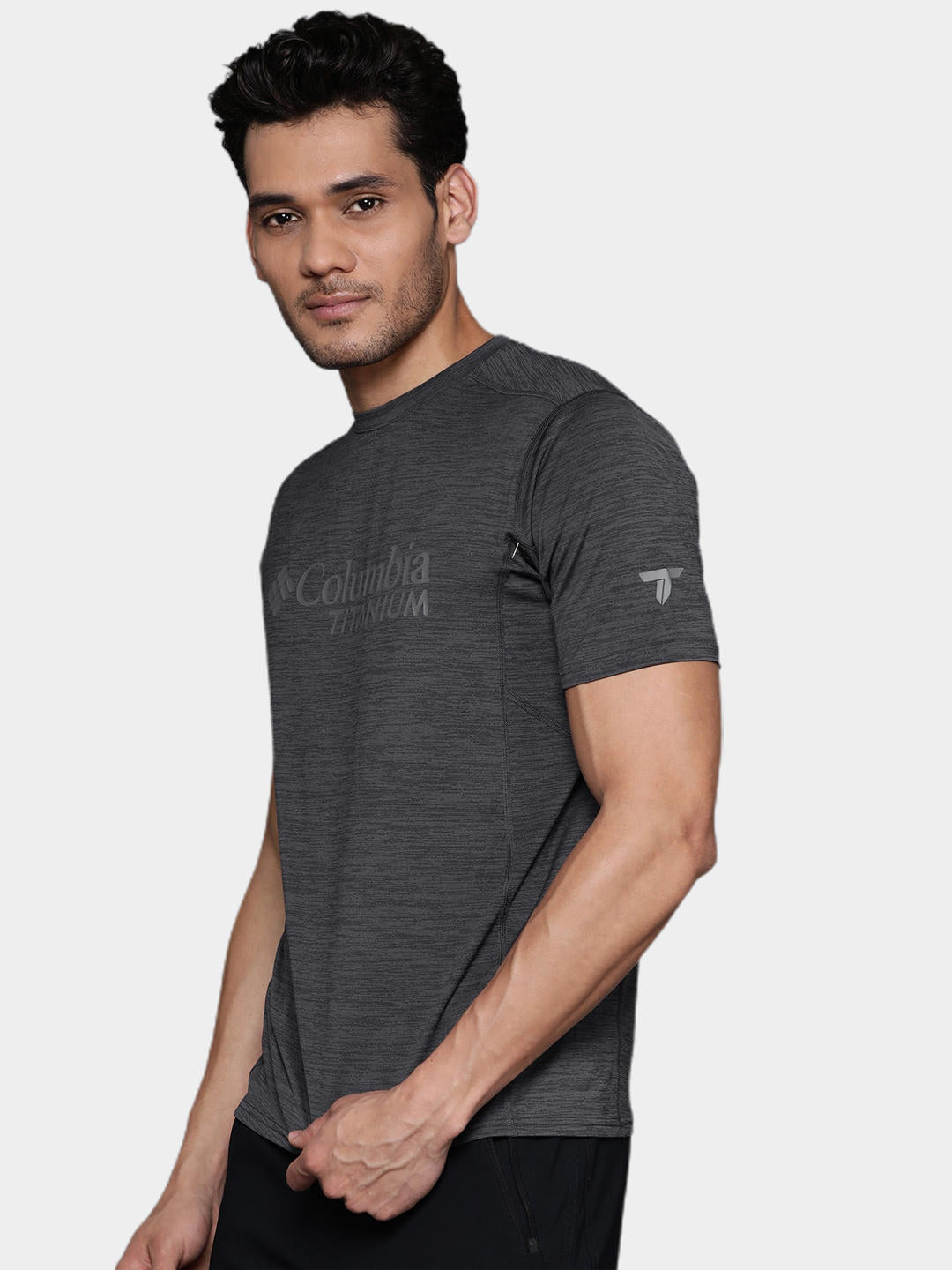 Columbia Men Grey M Titan Pass Graphic T-Shirt