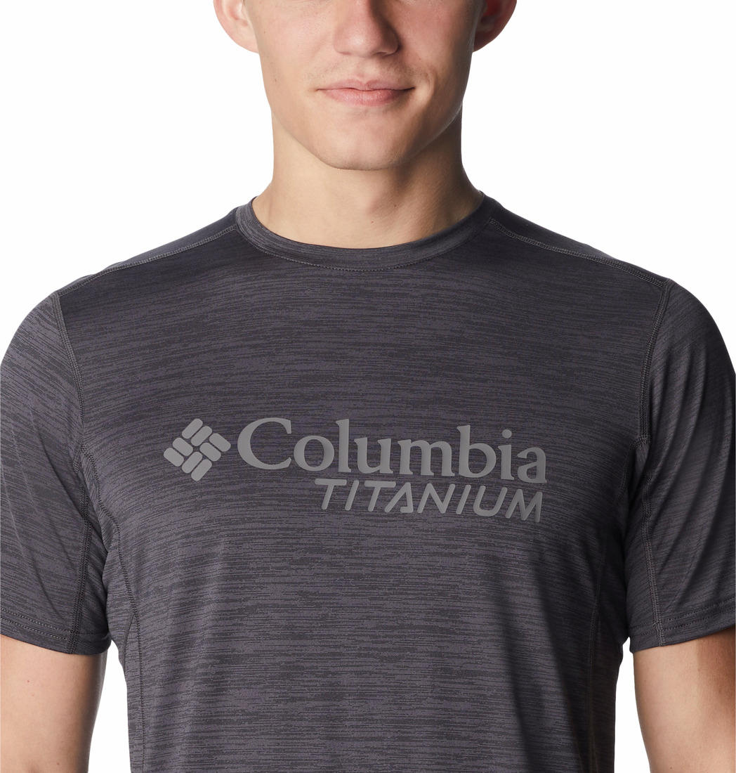Columbia Men Grey M Titan Pass Graphic T-Shirt