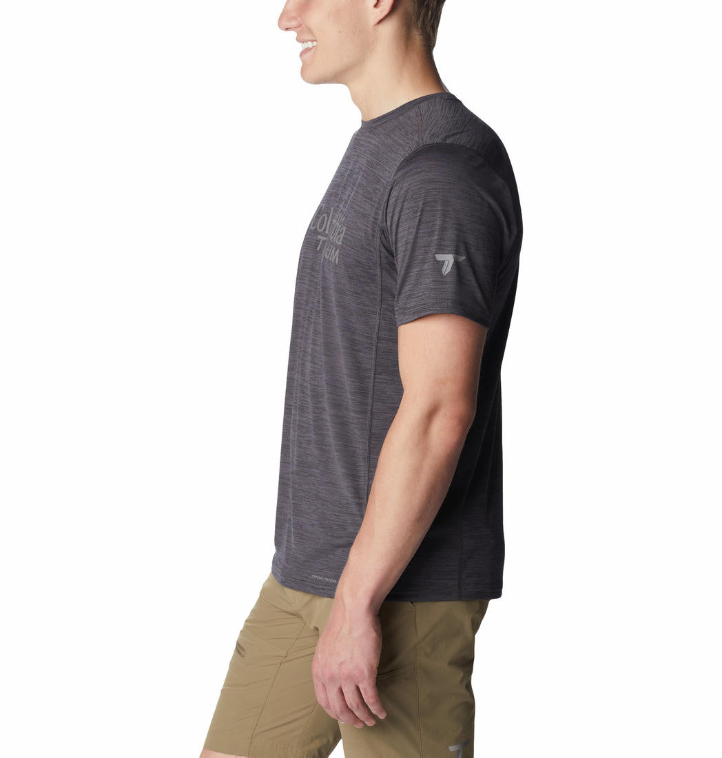 Columbia Men Grey M Titan Pass Graphic T-Shirt