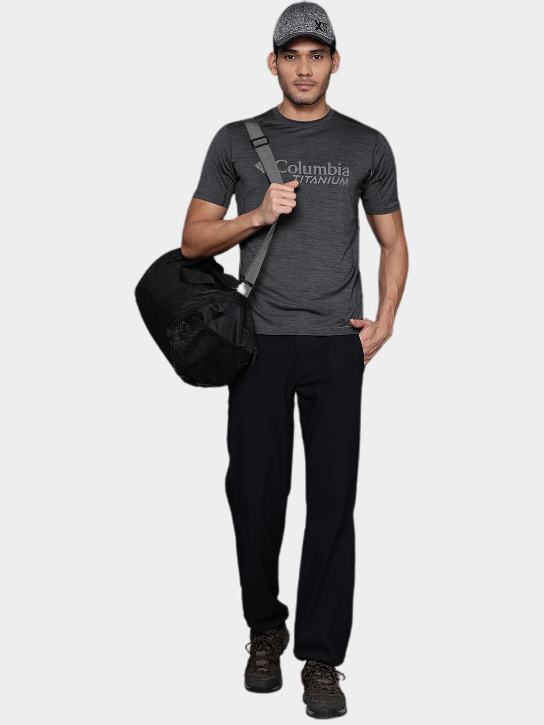 Columbia Men Grey M Titan Pass Graphic T-Shirt