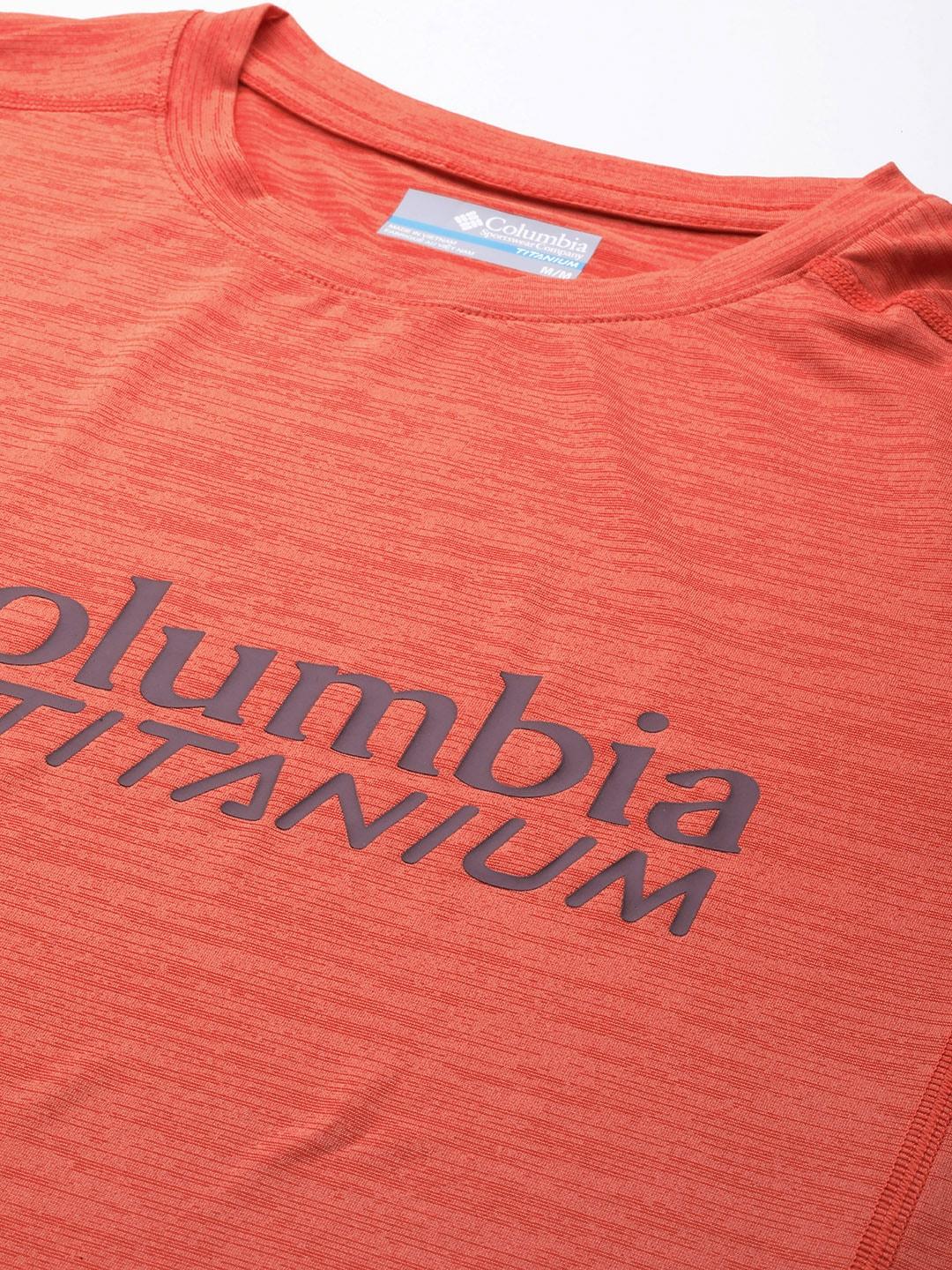 Columbia Men Orange M Titan Pass Graphic T-Shirt