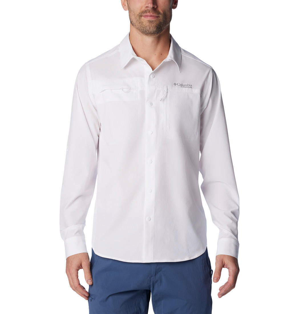 Columbia Men White Columbia Men Summit Valley Woven Long Sleeve Shirt