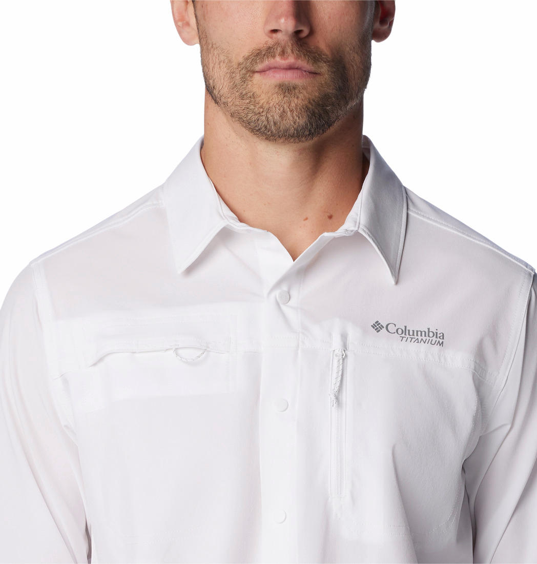 Columbia Men White Columbia Men Summit Valley Woven Long Sleeve Shirt