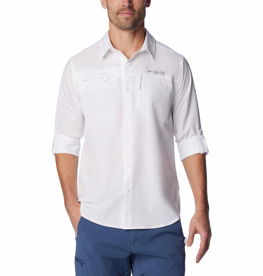 Columbia Men White Columbia Men Summit Valley Woven Long Sleeve Shirt