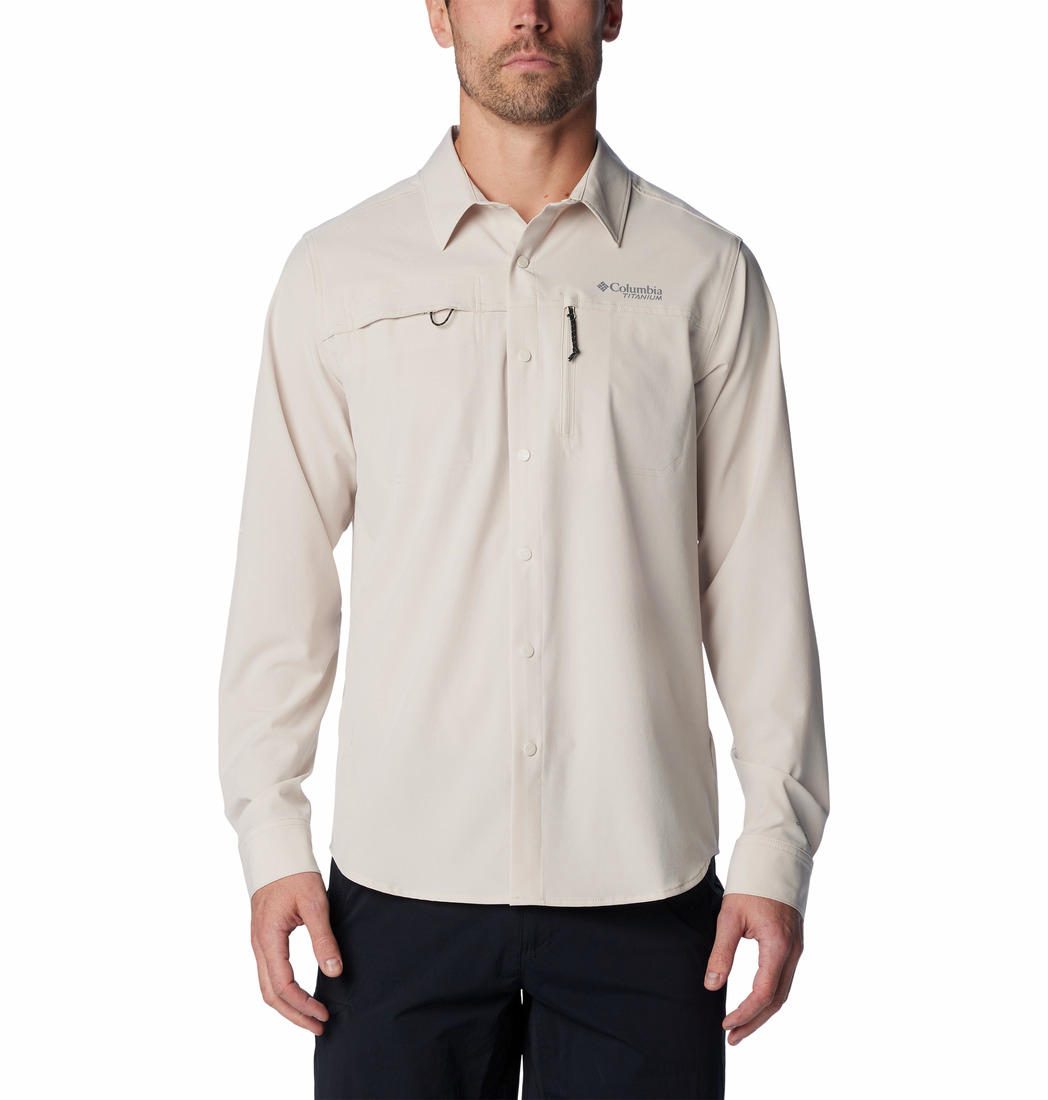 Columbia Men Beige Columbia Men Summit Valley Woven Long Sleeve Shirt