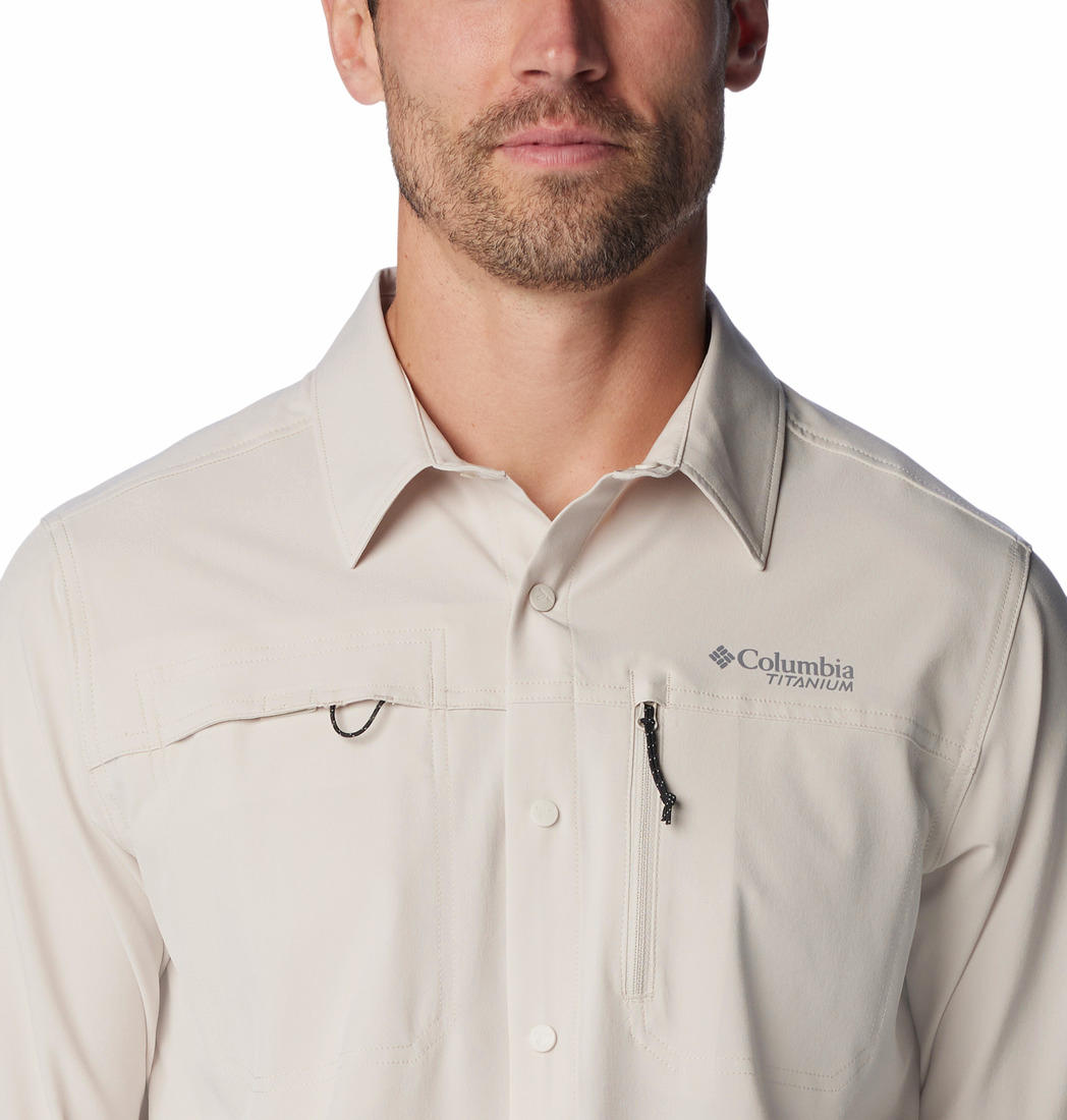 Columbia Men Beige Columbia Men Summit Valley Woven Long Sleeve Shirt