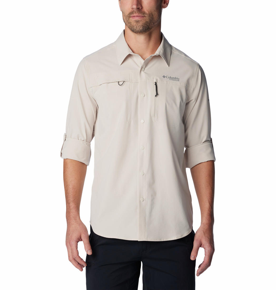 Columbia Men Beige Columbia Men Summit Valley Woven Long Sleeve Shirt