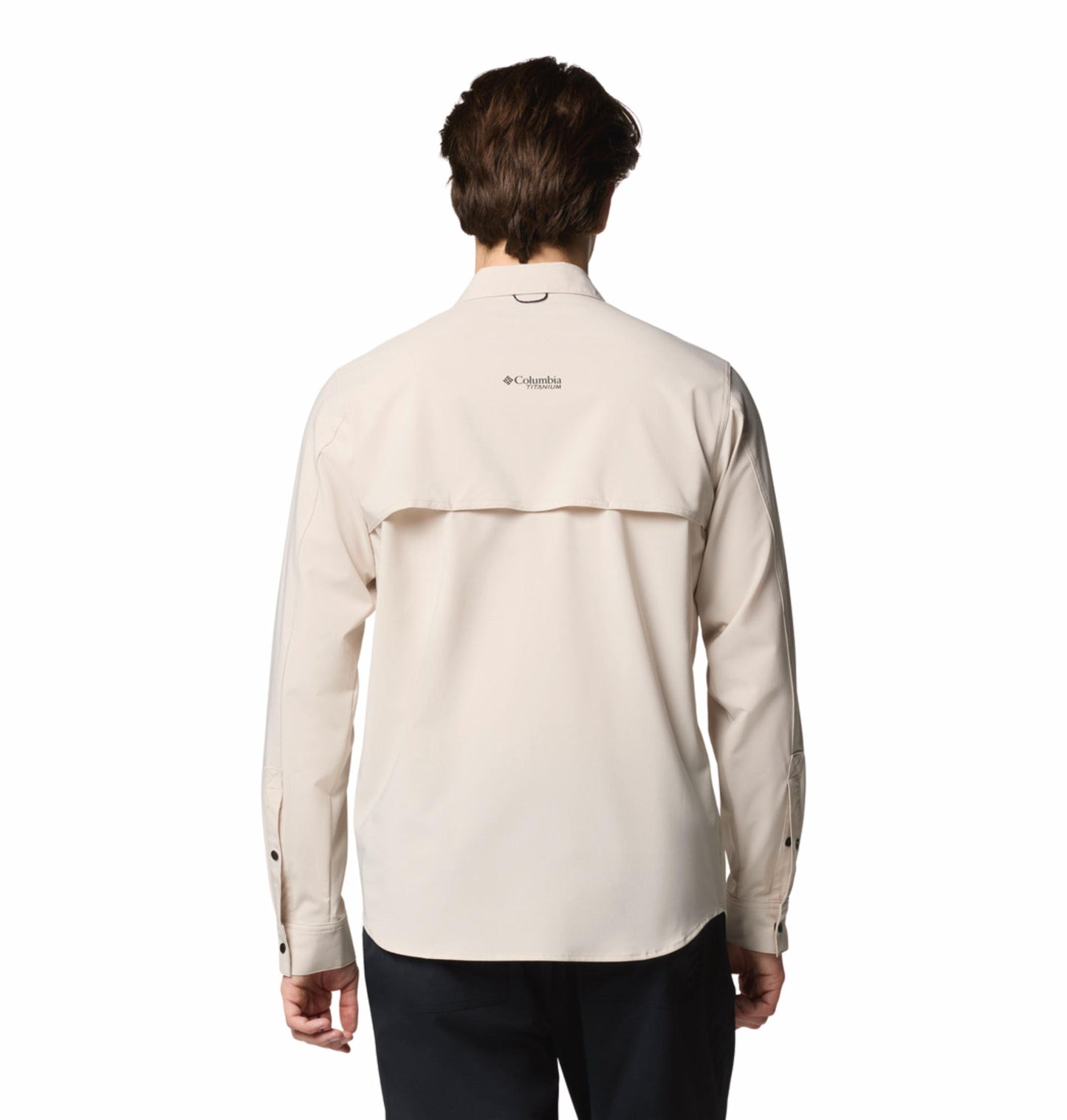 Columbia Mens Beige Omni-Shade Broad Spectrum Summit Valley Woven Long Sleeve Shirt