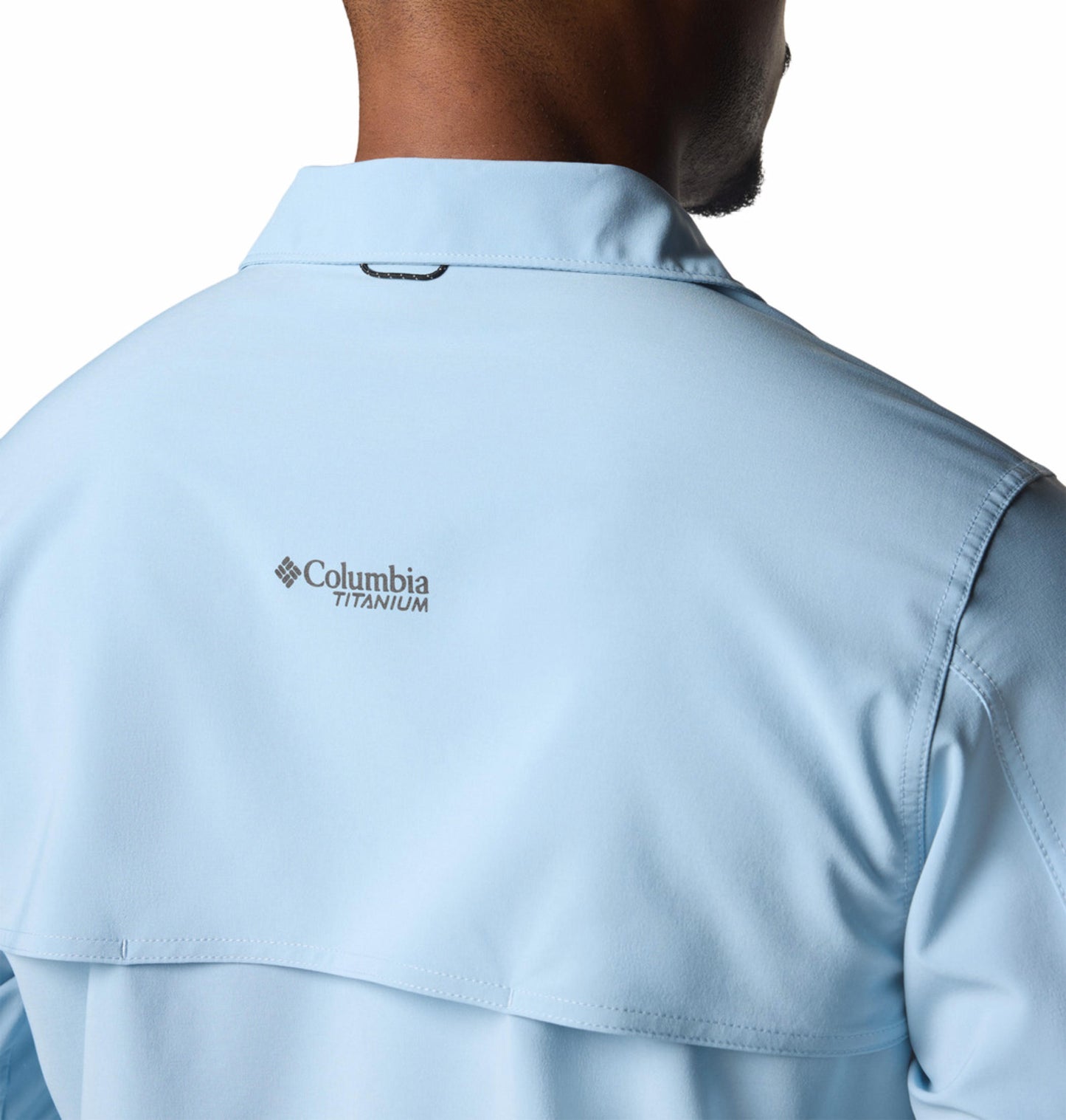 Columbia Mens Blue Omni-Shade Broad Spectrum Summit Valley Woven Long Sleeve Shirt