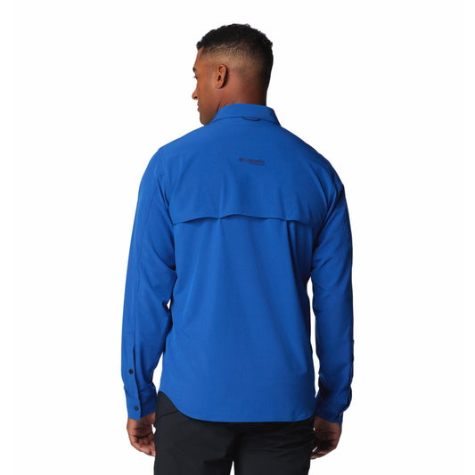 Columbia Mens Blue Summit Valley Woven Long Sleeve Shirt