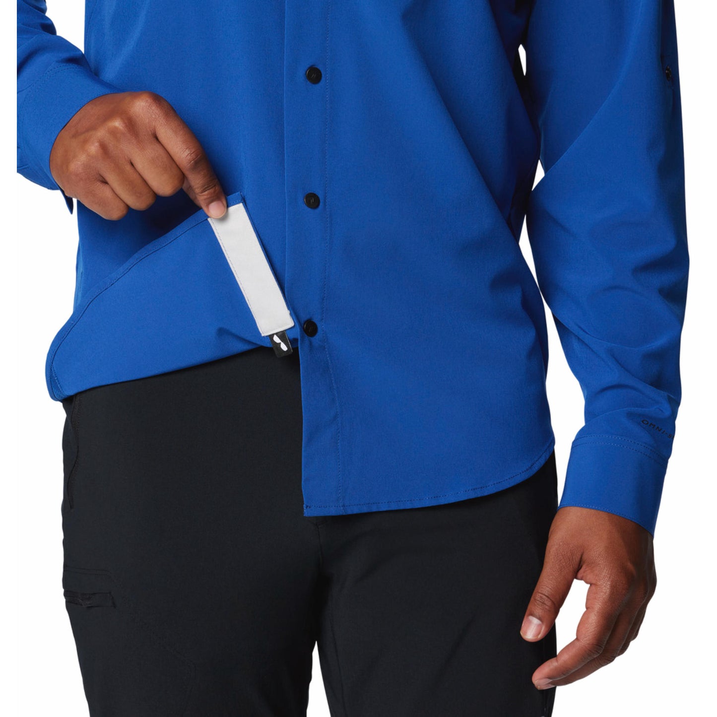 Columbia Mens Blue Summit Valley Woven Long Sleeve Shirt