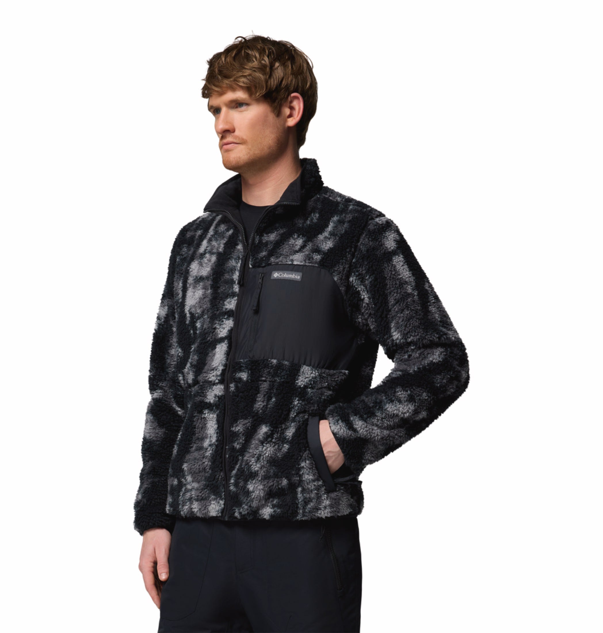 Columbia Men Black Winter Pass Reversible Fleece Jacket
