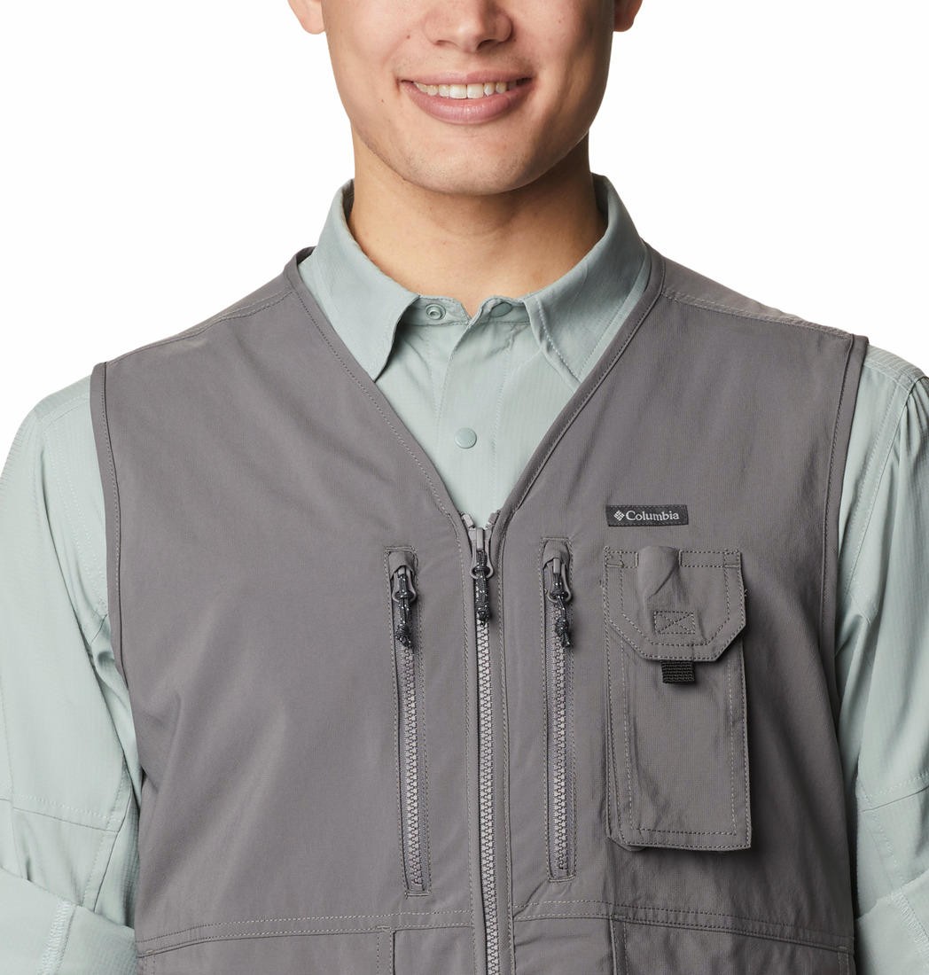 Columbia Men Grey Silver Ridge Utility Vest