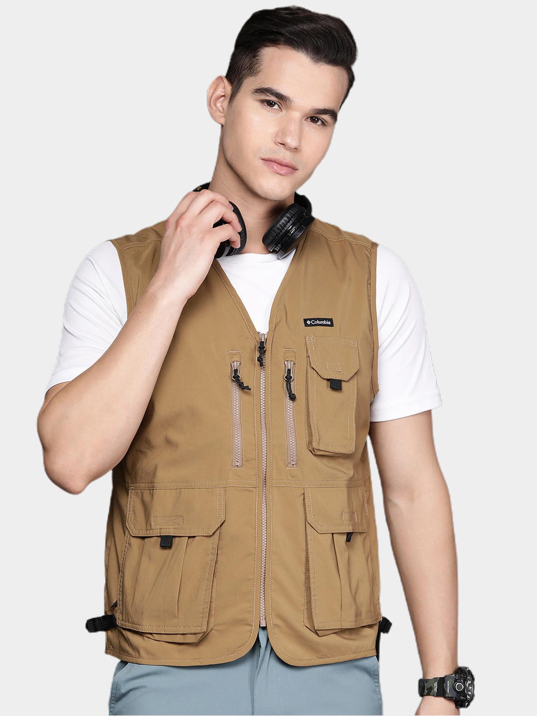 Columbia Men Brown Silver Ridge Utility Vest