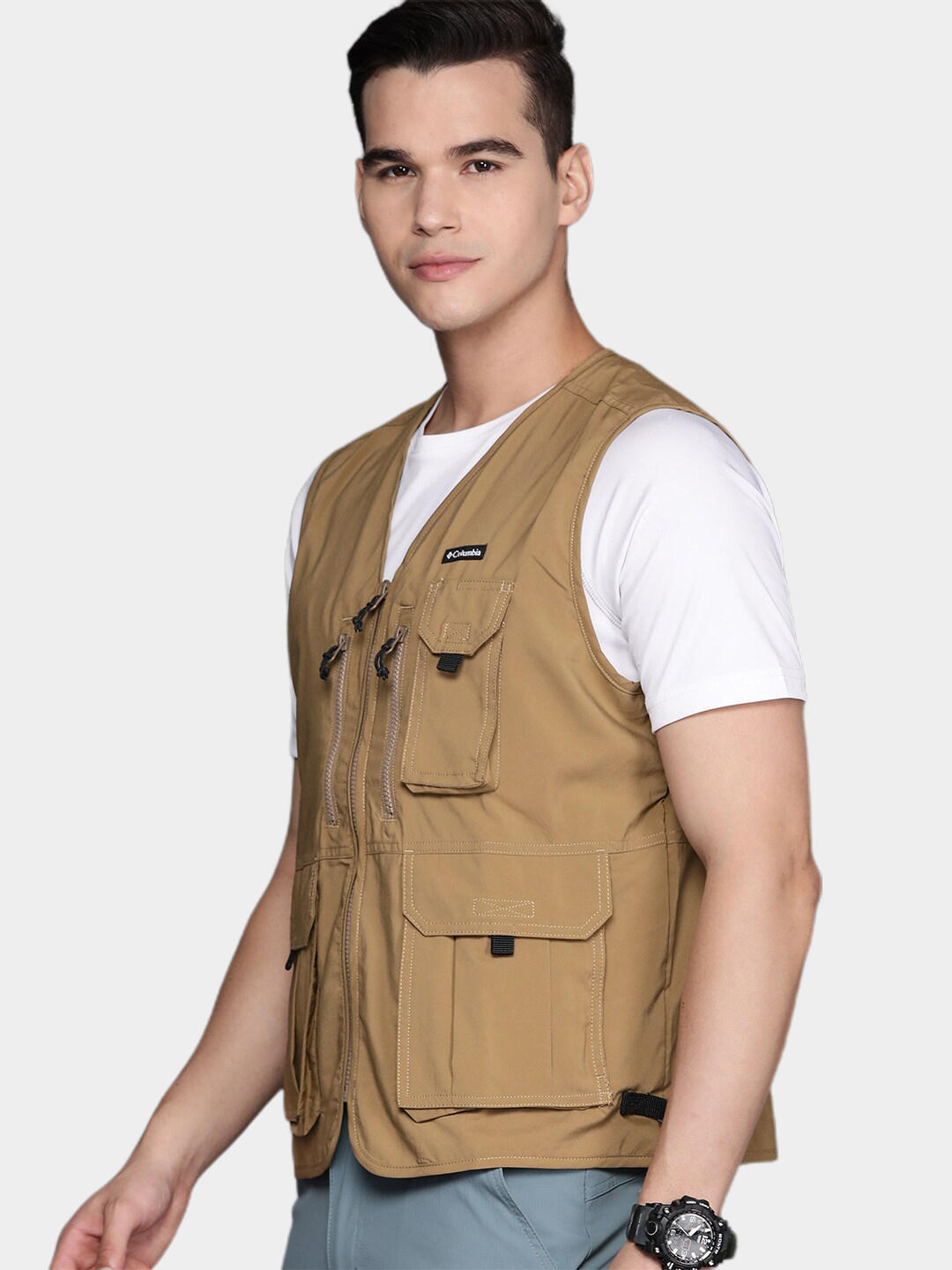 Columbia Men Brown Silver Ridge Utility Vest