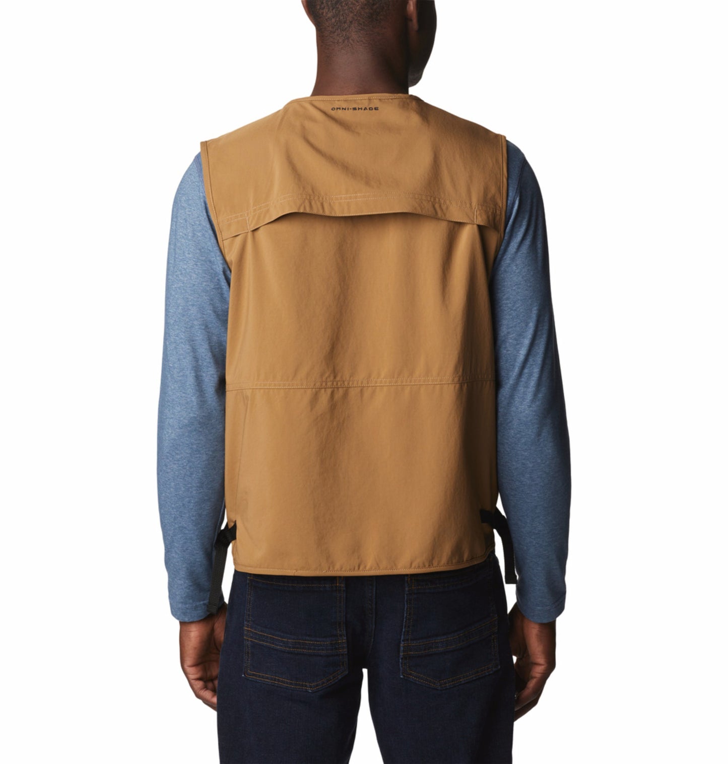 Columbia Men Brown Omni-Shade Silver Ridge Utility Vest - Sun Protection