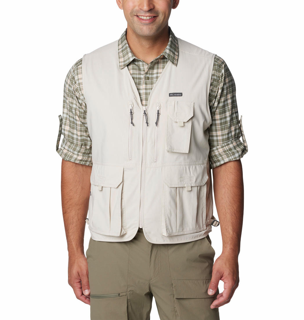 Columbia Men Beige Columbia Men Silver Ridge Utility Vest