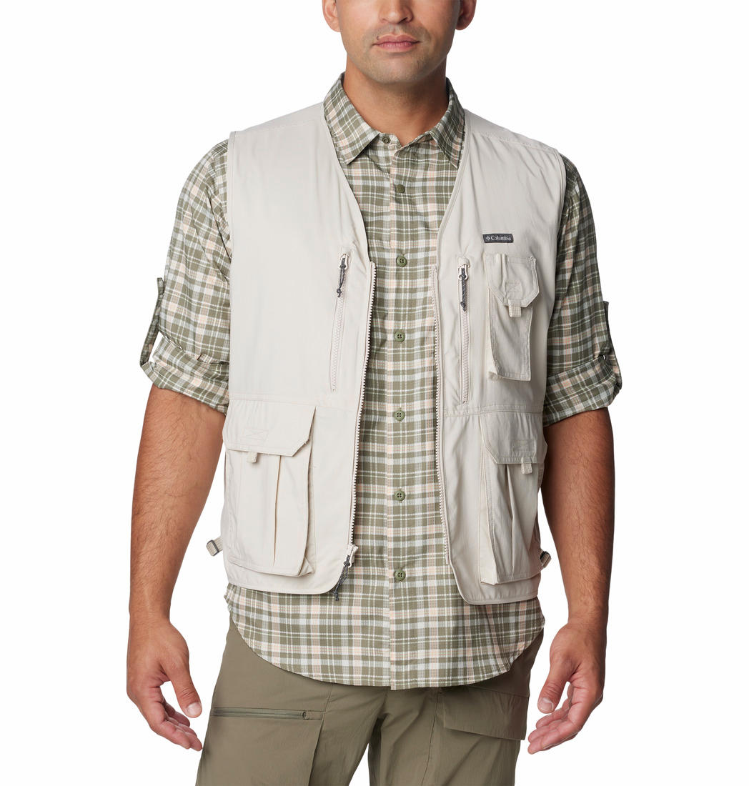 Columbia Men Beige Columbia Men Silver Ridge Utility Vest