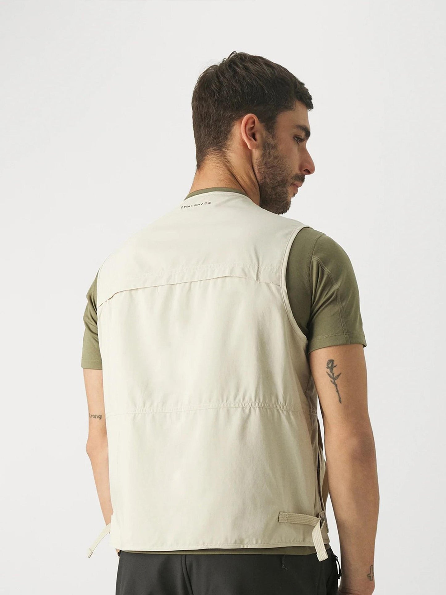 Columbia Mens Beige Omni-Wick Silver Ridge Utility Vest