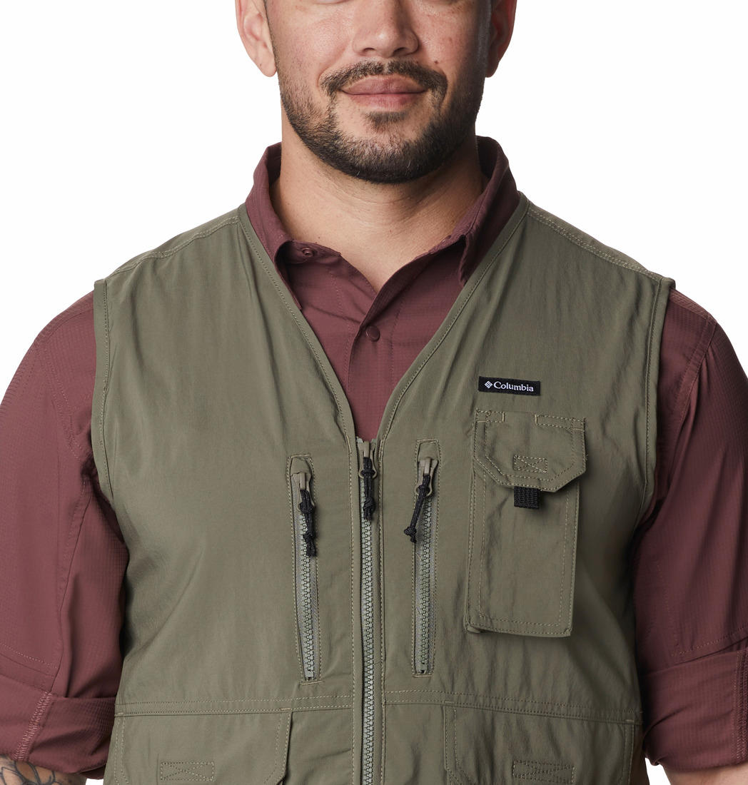 Columbia Men Olive Silver Ridge Utility Vest