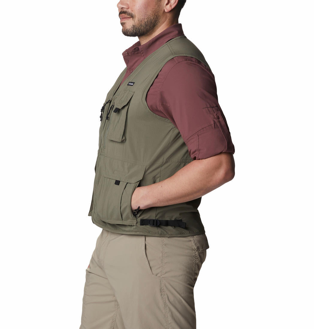 Columbia Men Olive Silver Ridge Utility Vest