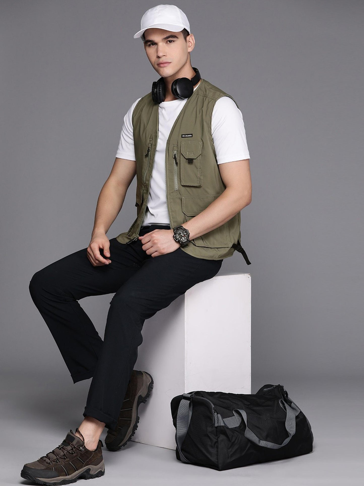 Columbia Mens Green Omni-Wick Silver Ridge Utility Vest