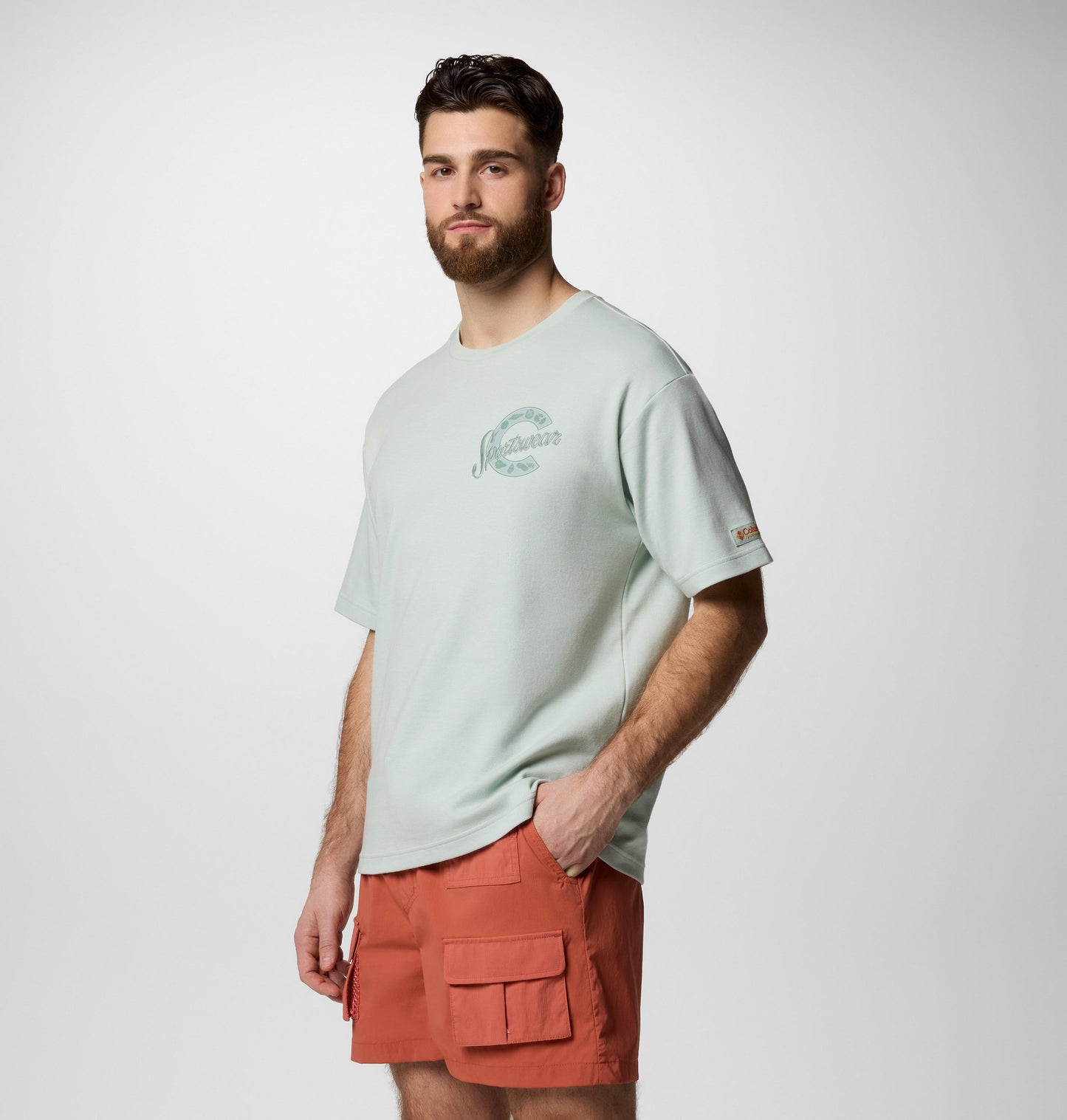 Columbia Mens Green UPF 50 CSC Heritage Graphic Tshirt