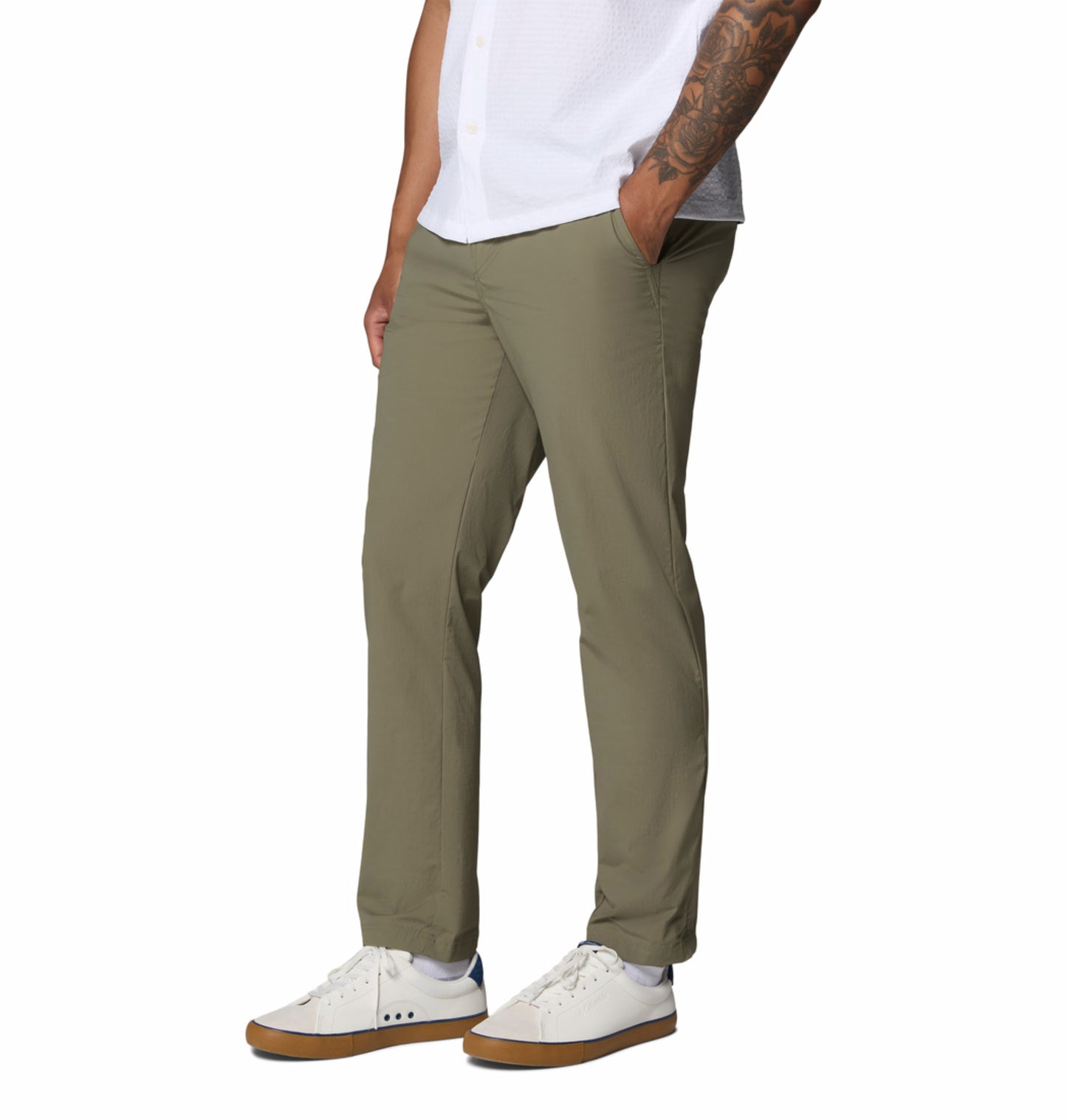 Columbia Men’s Olive Green Omni-Freeze ROC Lite Chino Pant for Cooling Comfort