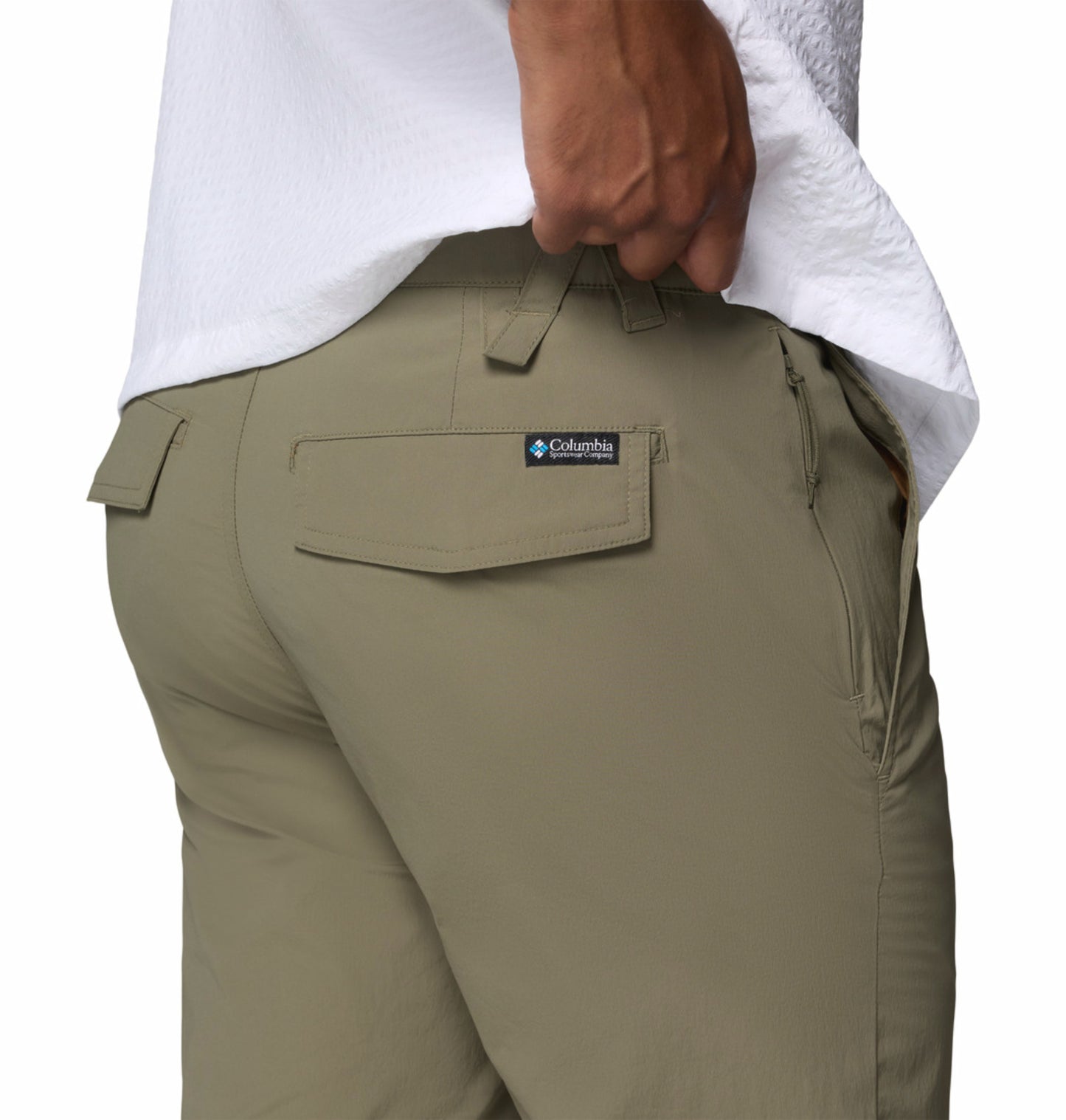 Columbia Men’s Olive Green Omni-Freeze ROC Lite Chino Pant for Cooling Comfort