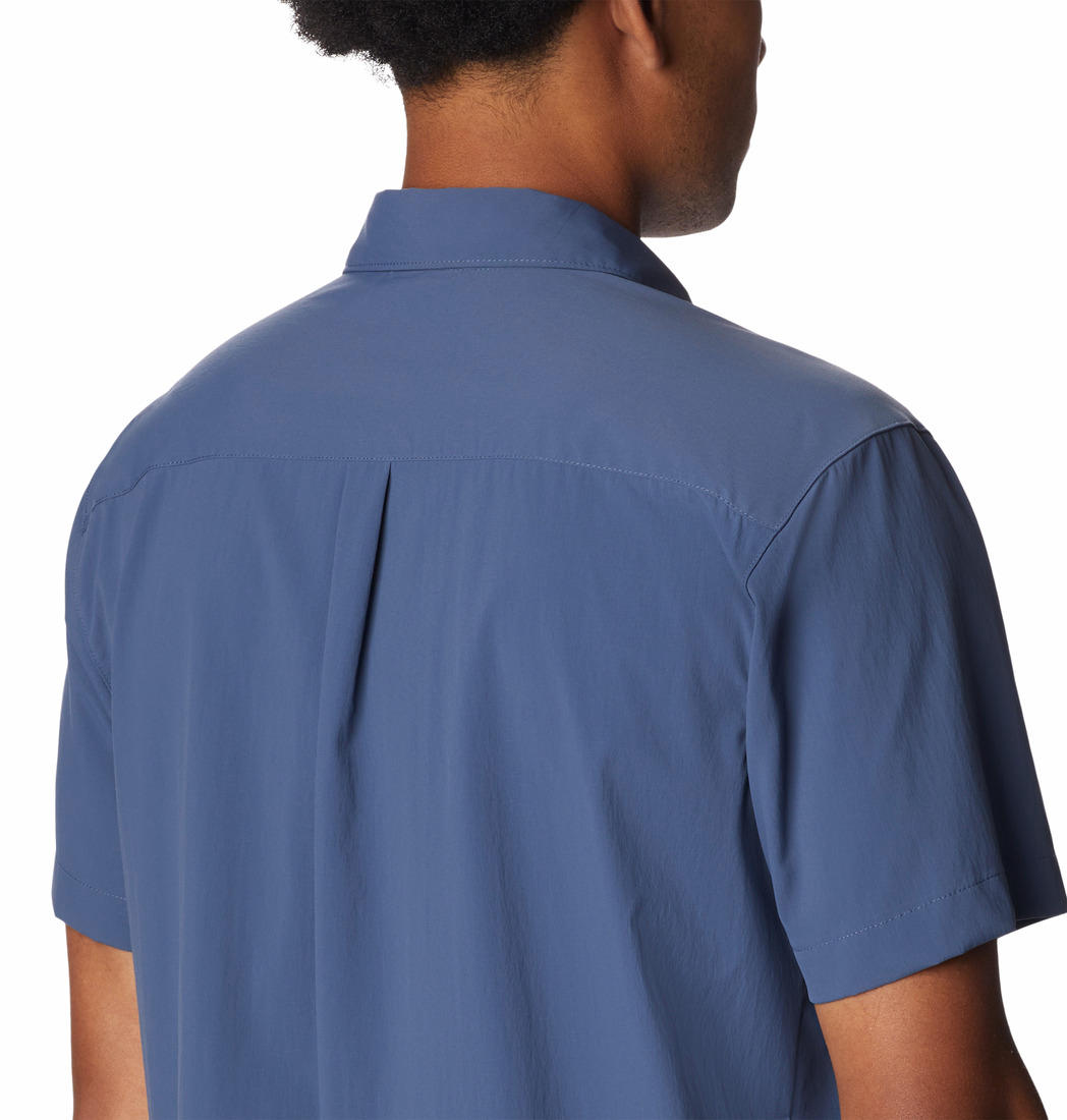 Columbia Men Navy Blue Canyon Gate Utility Short Sleeve Shirts