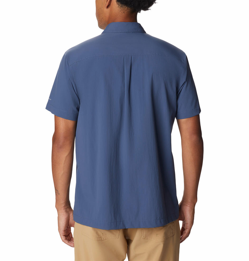 Columbia Men Navy Blue Canyon Gate Utility Short Sleeve Shirts