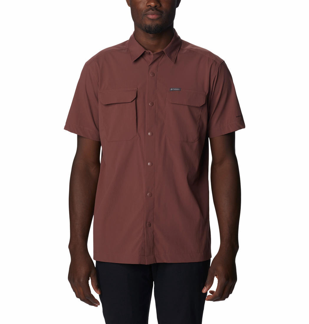 Columbia Men Brown Canyon Gate Utility Short Sleeve