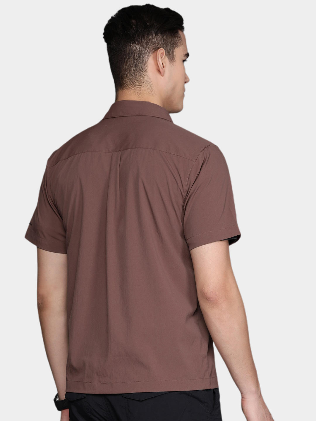 Columbia Men Brown Canyon Gate Utility Short Sleeve