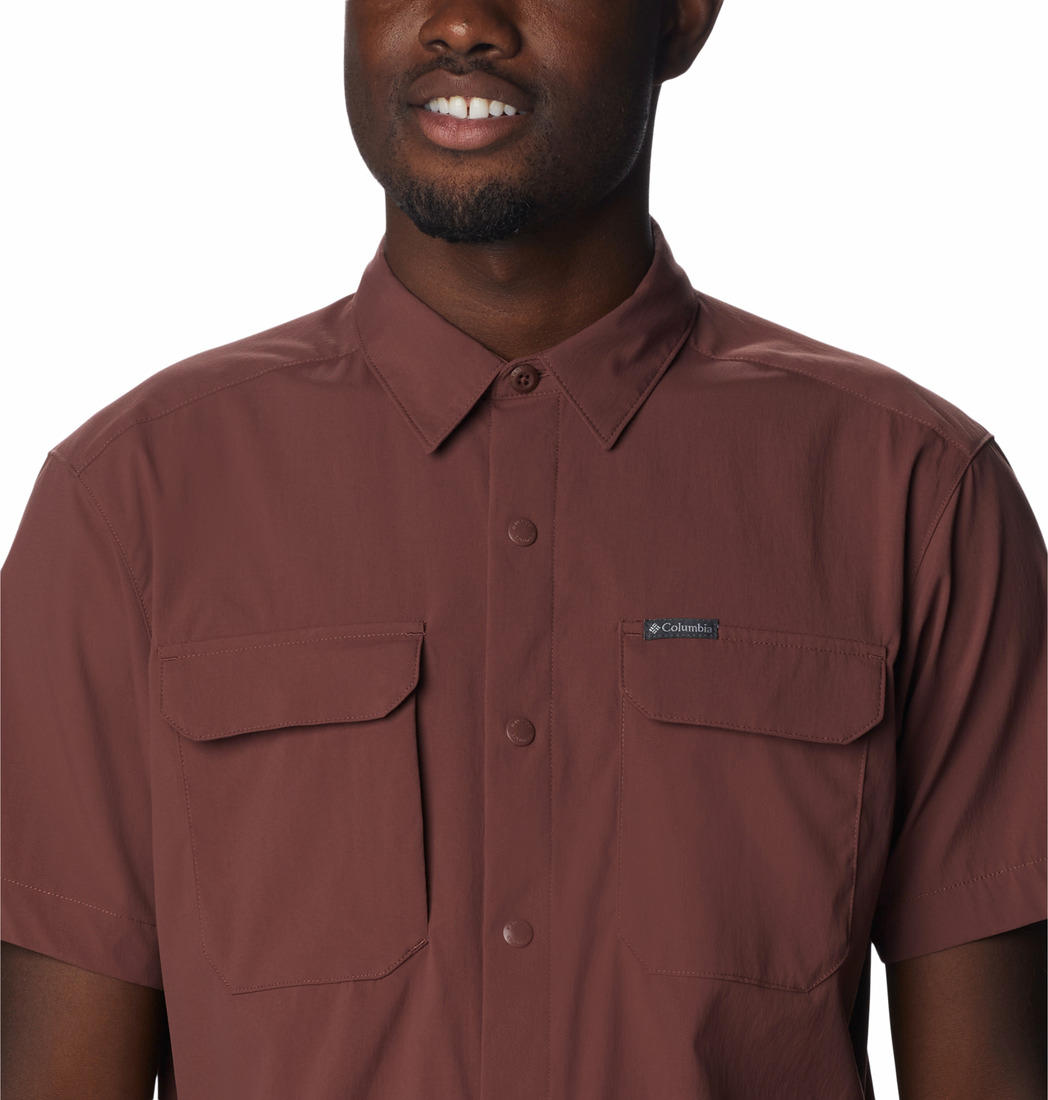 Columbia Men Brown Canyon Gate Utility Short Sleeve