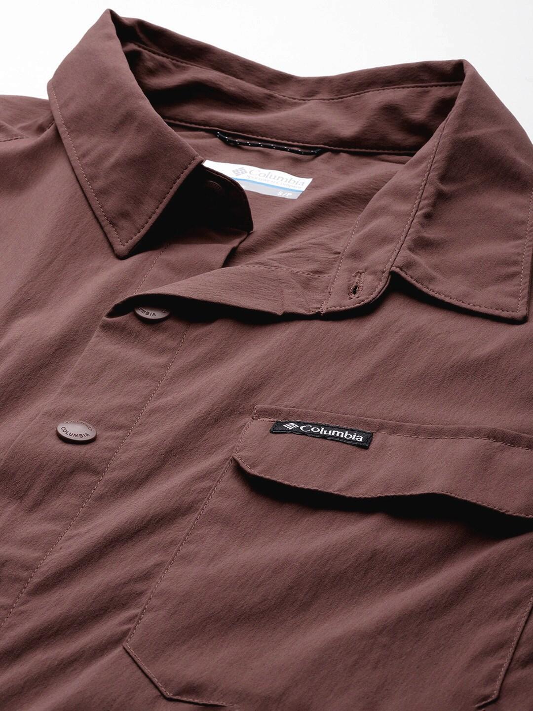 Columbia Men Brown Canyon Gate Utility Short Sleeve