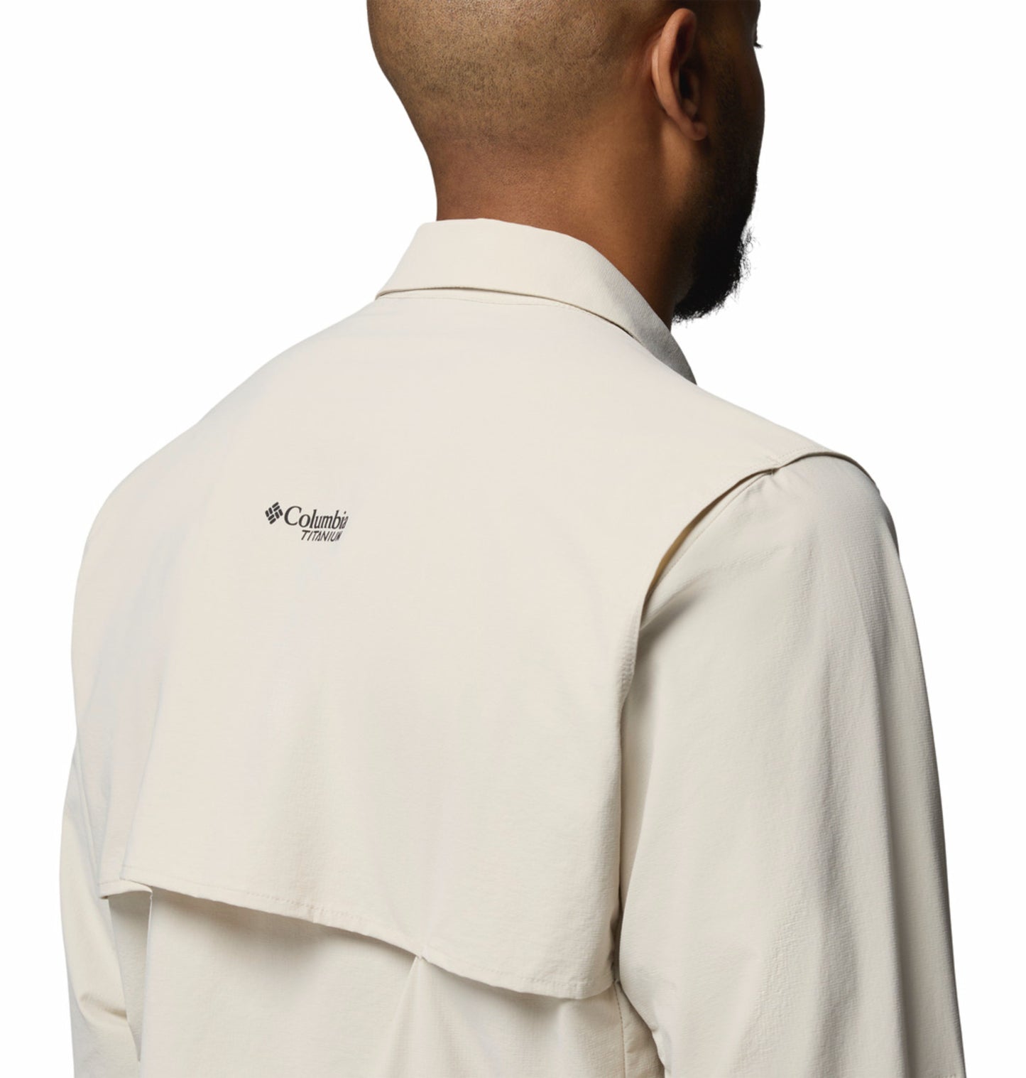 Columbia Men’s Beige Omni-Shade Silver Ridge Elite Long Sleeve Shirt