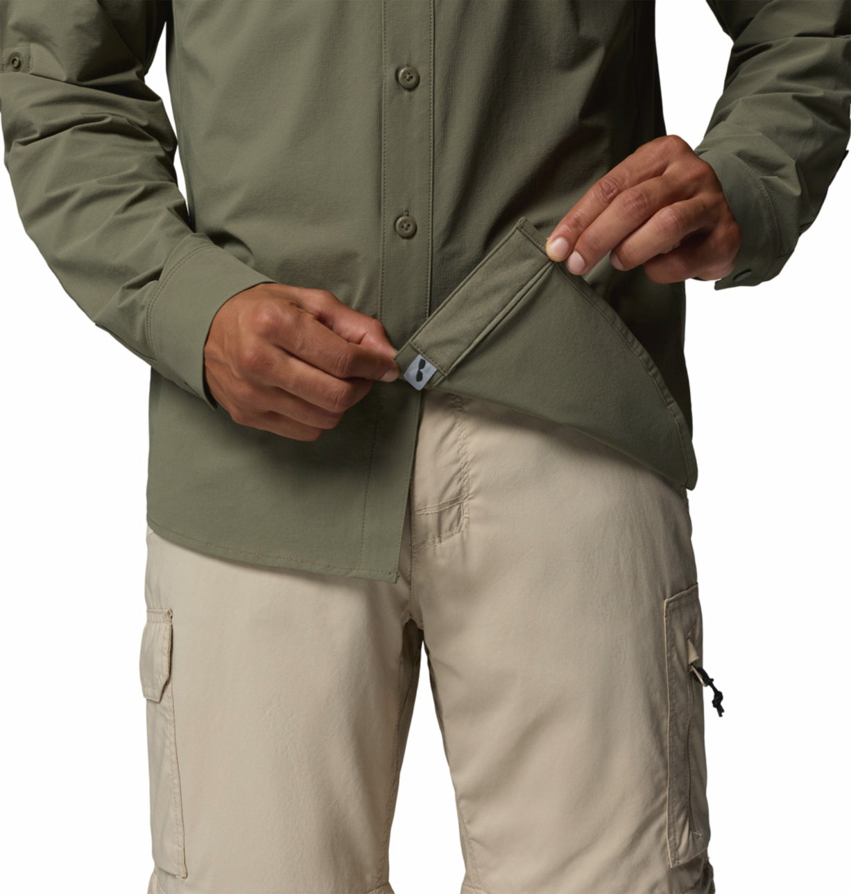 Columbia Men's Silver Ridge Elite Long Sleeve Shirt in Olive Green