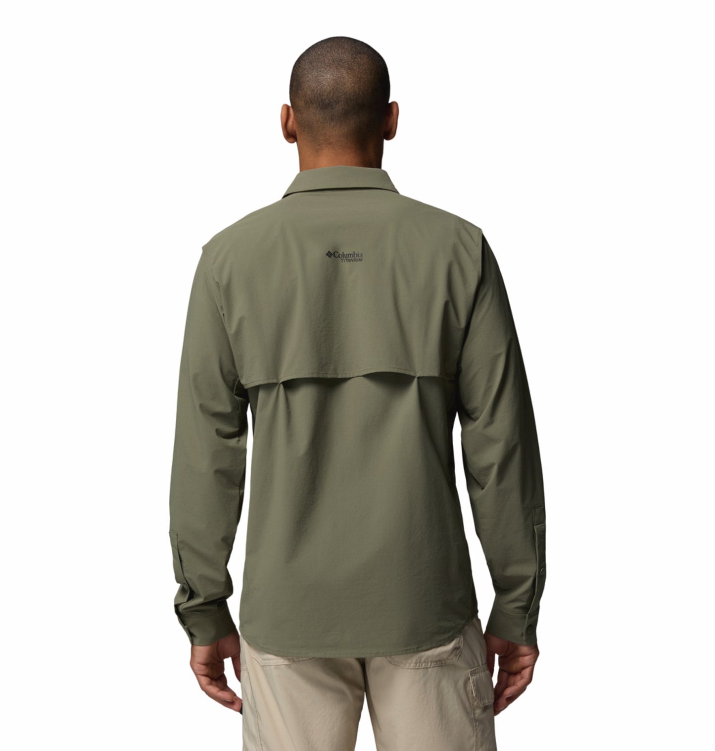 Columbia Men's Silver Ridge Elite Long Sleeve Shirt in Olive Green